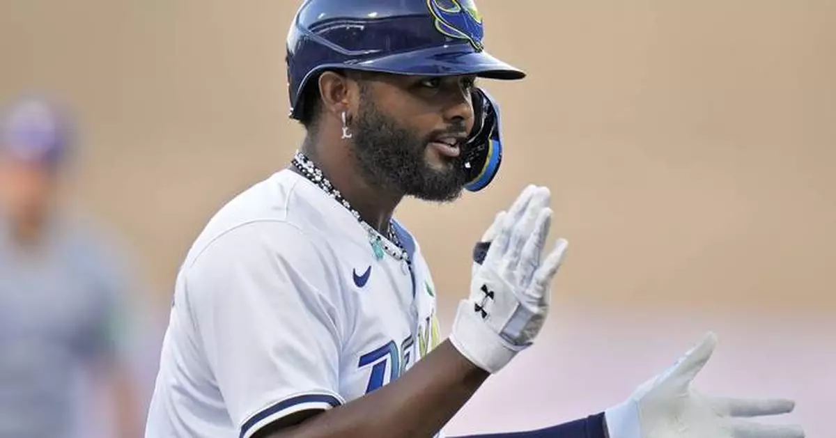 Caminero hits 3-run HR to back Baz as Rays beat Blue Jays 3-1