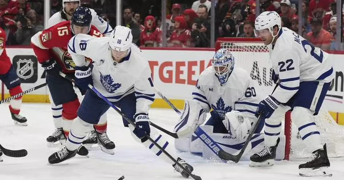 Auston Matthews breaks through, Maple Leafs beat Panthers 2-0 to force Game 7