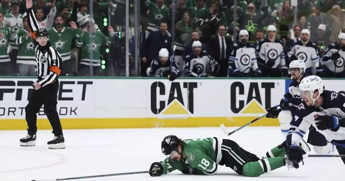 Harley scores on OT power play, Stars beat Jets 2-1 to reach 3rd straight West final