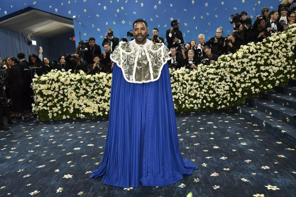 Colman Domingo attends The Metropolitan Museum of Art's Costume Institute benefit gala celebrating the opening of the "Superfine: Tailoring Black Style" exhibition on Monday, May 5, 2025, in New York. (Photo by Evan Agostini/Invision/AP)