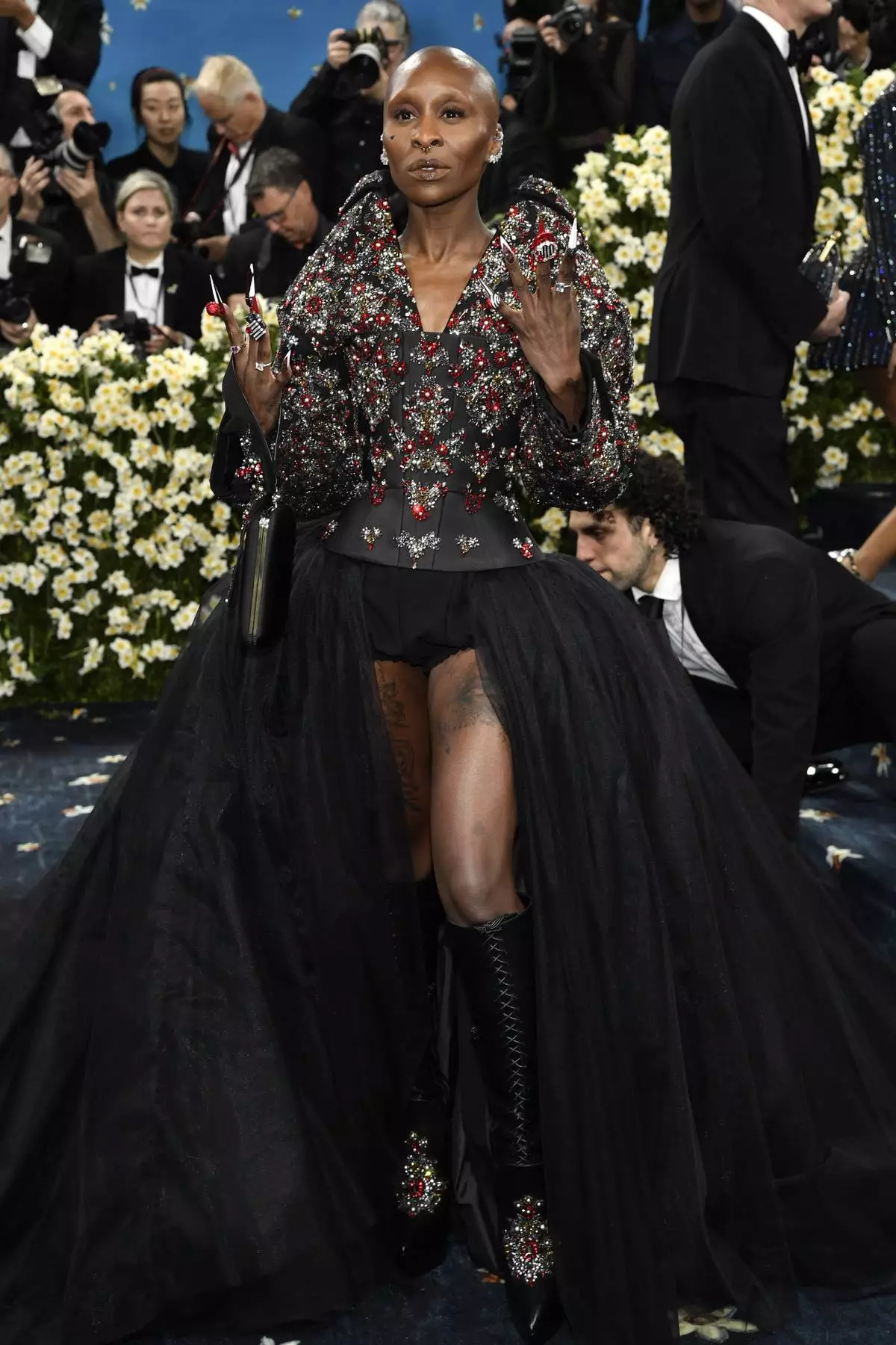 Cynthia Erivo attends The Metropolitan Museum of Art's Costume Institute benefit gala celebrating the opening of the "Superfine: Tailoring Black Style" exhibition on Monday, May 5, 2025, in New York. (Photo by Evan Agostini/Invision/AP)