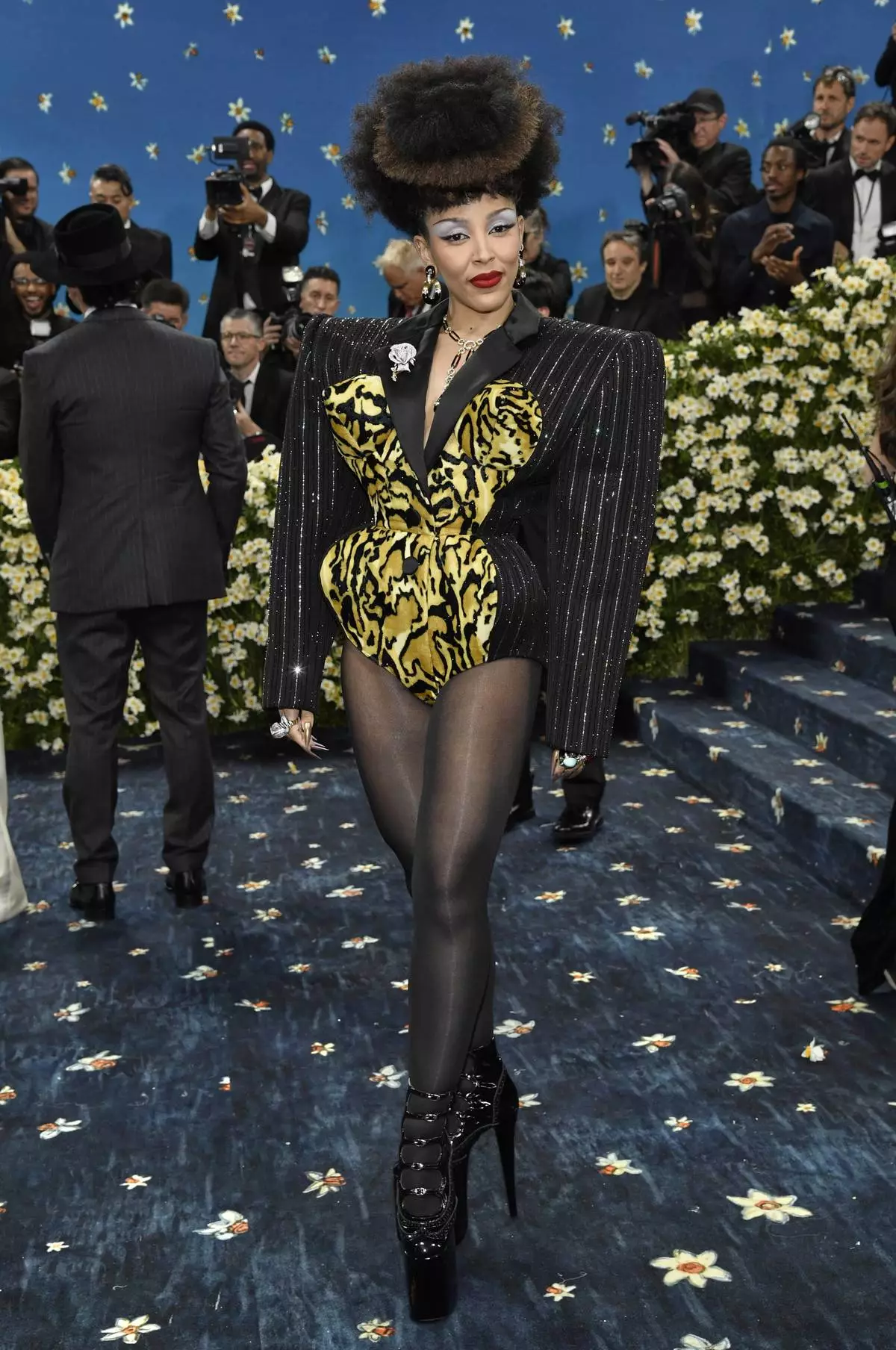 Doja Cat attends The Metropolitan Museum of Art's Costume Institute benefit gala celebrating the opening of the "Superfine: Tailoring Black Style" exhibition on Monday, May 5, 2025, in New York. (Photo by Evan Agostini/Invision/AP)