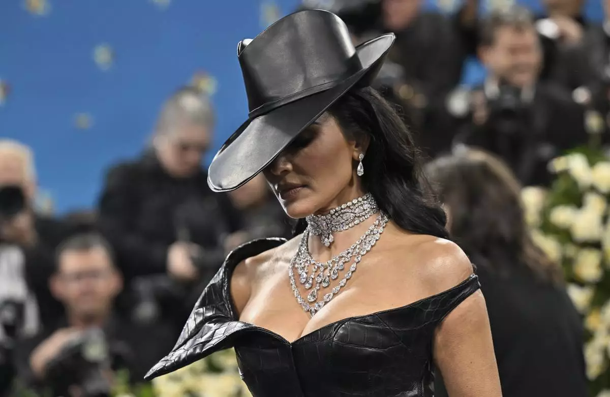 Kim Kardashian attends The Metropolitan Museum of Art's Costume Institute benefit gala celebrating the opening of the "Superfine: Tailoring Black Style" exhibition on Monday, May 5, 2025, in New York. (Photo by Evan Agostini/Invision/AP)