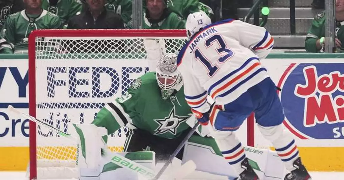Stars pull goalie Oettinger after Oilers score on 1st 2 shots on way to their 6-3 win in West final