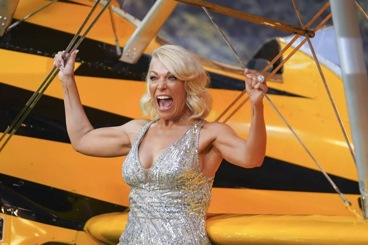 Hannah Waddingham poses for photographers upon arrival at the premiere of the film 'Mission: Impossible - The Final Reckoning' on Thursday, May 15, 2025, in London. (Photo by Alberto Pezzali/Invision/AP)