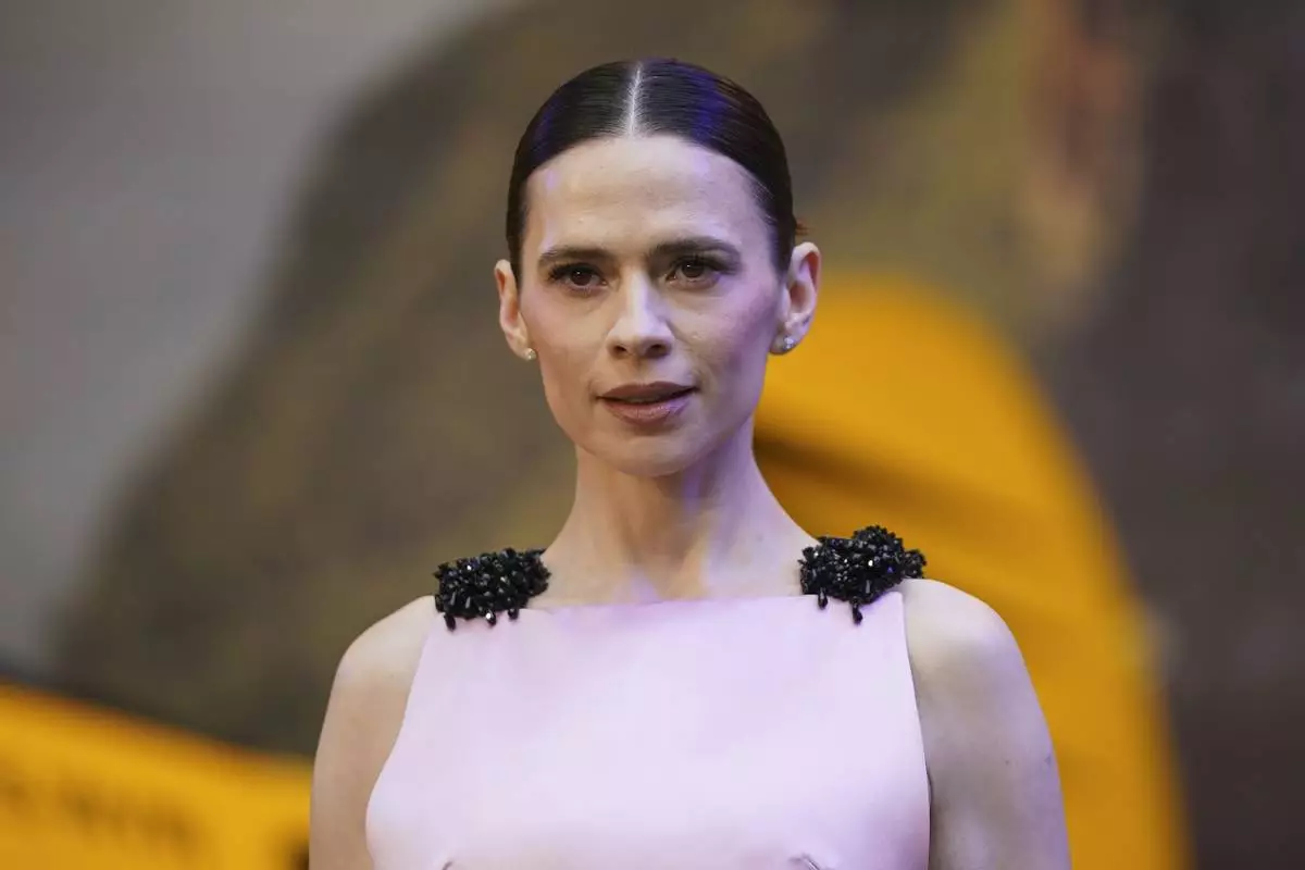 Hayley Atwell poses for photographers upon arrival at the premiere of the film 'Mission: Impossible - The Final Reckoning' on Thursday, May 15, 2025, in London. (Photo by Alberto Pezzali/Invision/AP)