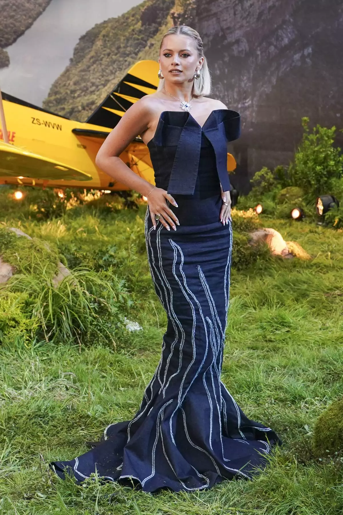 Tasha Ghouri poses for photographers upon arrival at the premiere of the film 'Mission: Impossible - The Final Reckoning' on Thursday, May 15, 2025, in London. (Photo by Alberto Pezzali/Invision/AP)