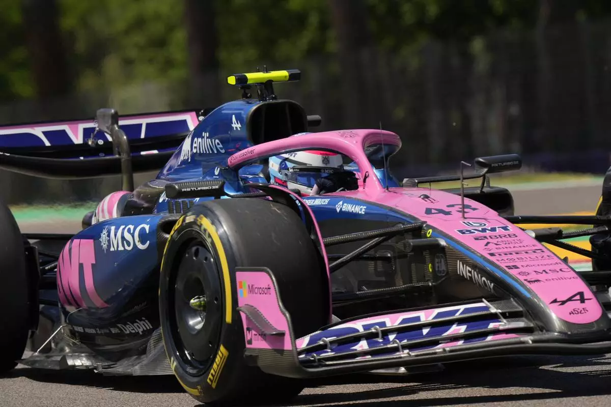 Alpine driver Franco Colapinto of Argentina steers his car during the first free practice at the Enzo and Dino Ferrari racetrack, ahead the Italy's Emilia Romagna Formula One Grand Prix, in Imola, Italy, Friday, May 16, 2025. (AP Photo/Luca Bruno)
