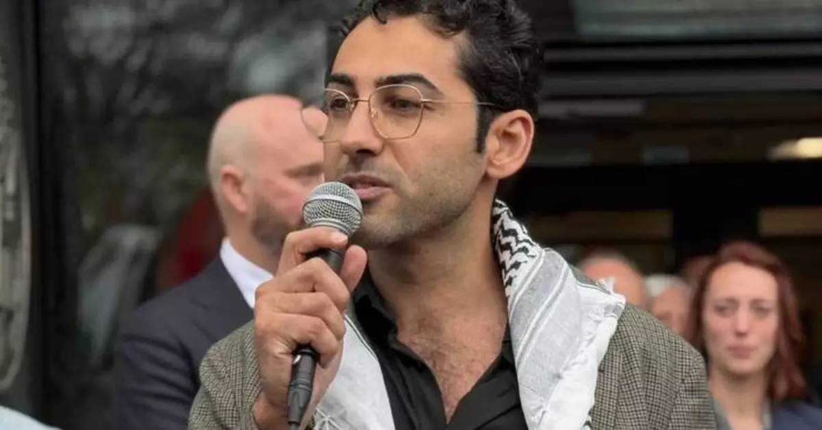 A Palestinian student at Columbia is freed after his arrest at a citizenship interview