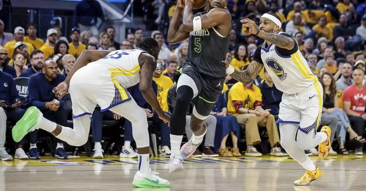 Edwards, Randle lead Timberwolves past Warriors 102-97 for 2-1 lead in second-round playoff series