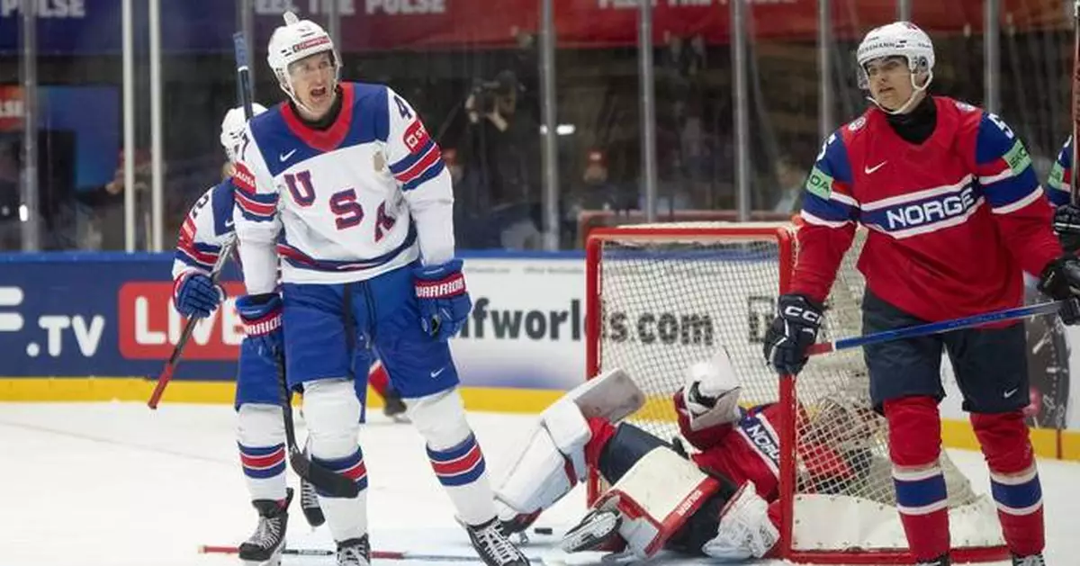 Tage Thompson scores OT winner as US edges Norway 6-5 at ice hockey worlds