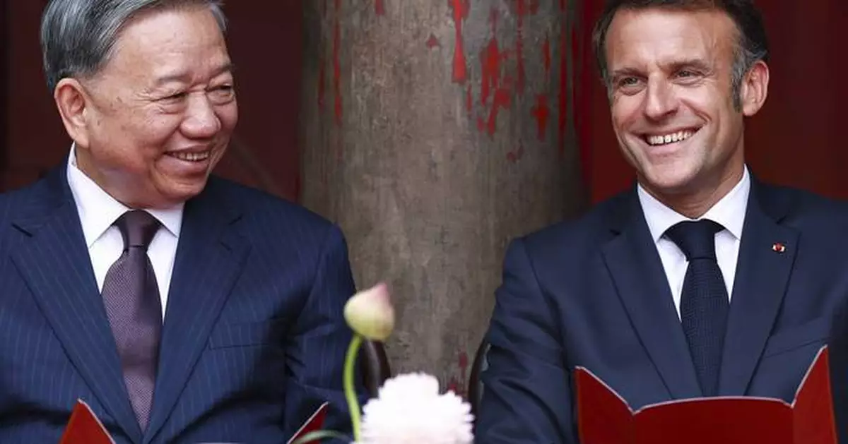 France's Macron on a visit to Vietnam urges for greater cooperation in defense and trade