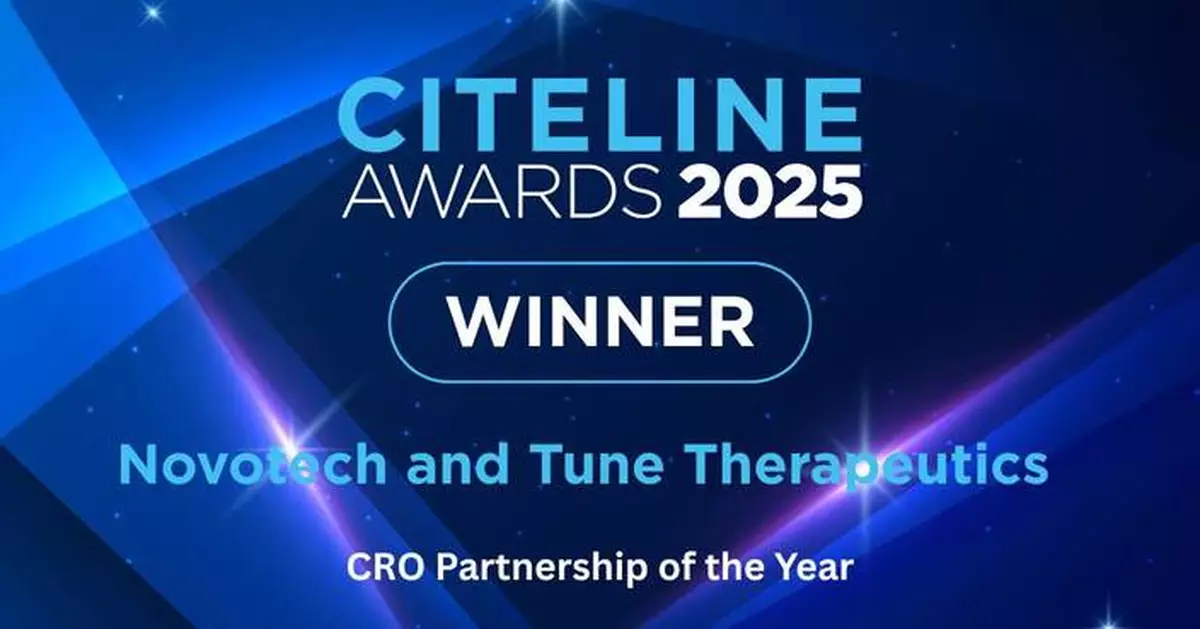 Novotech Wins Citeline CRO Partnership of the Year Award for Strategic Collaboration with Tune Therapeutics