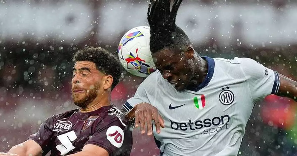 Torrential rain fails to halt Inter's pursuit of leader Napoli as it cuts gap to 1 point