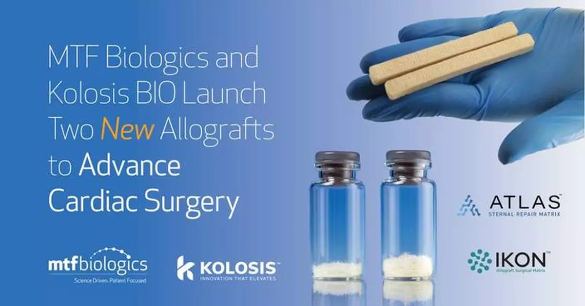 MTF Biologics and Kolosis BIO Launch Two New Allografts to Advance Cardiac Surgery