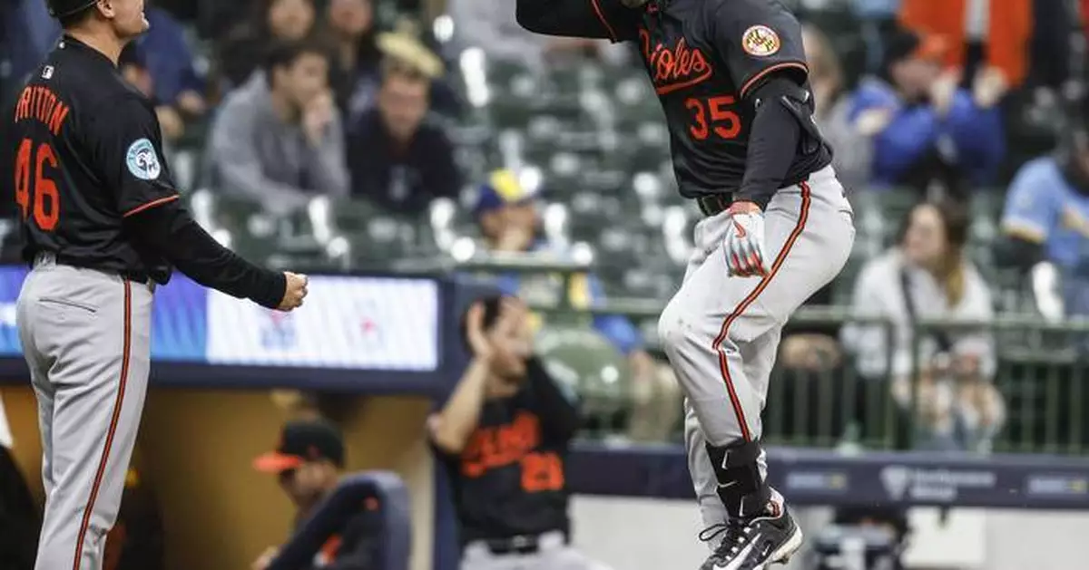 Orioles snap 8-game skid as Rutschman homers in 11th inning of 8-4 victory over Brewers