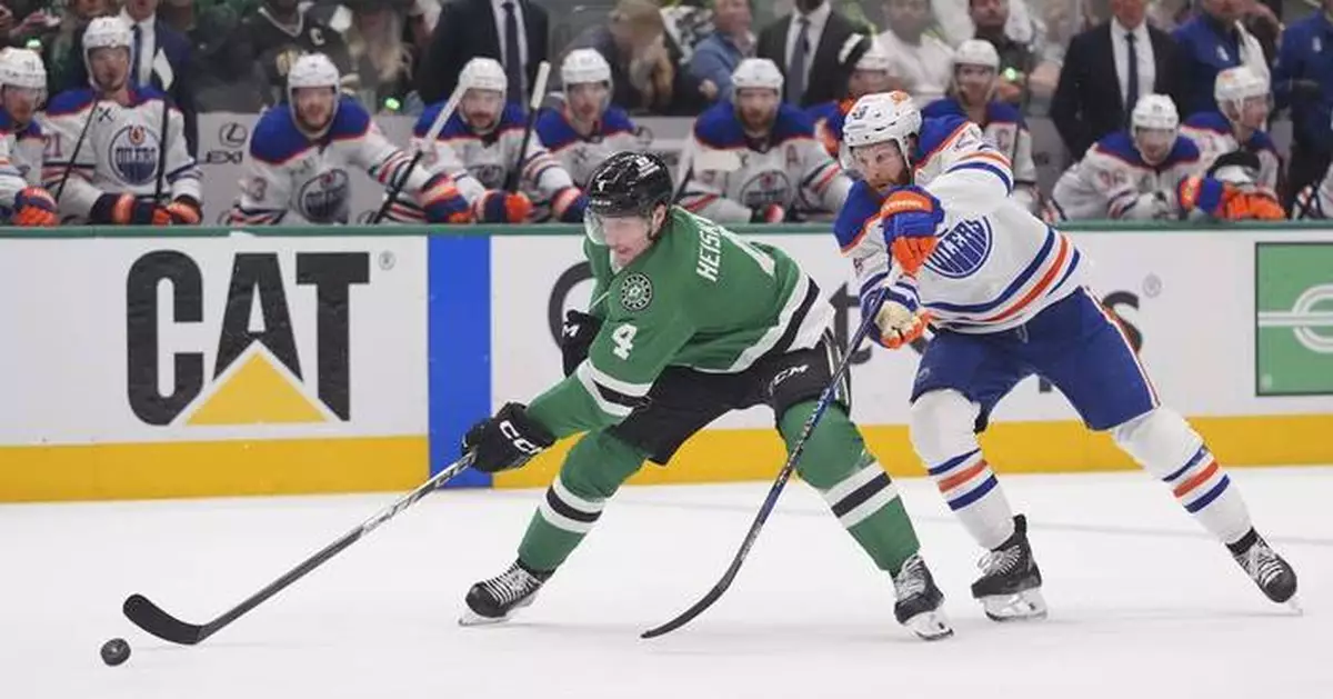 Stars score 3 PP goals in 5 1/2 minutes early in 3rd, rally to beat Oilers 6-3 in Game 1
