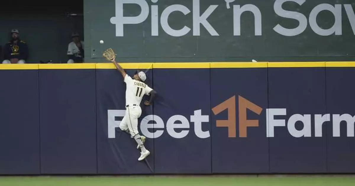 Twins' 13-game win streak ends as Jackson Chourio's big catch preserves 5-2 victory for Brewers