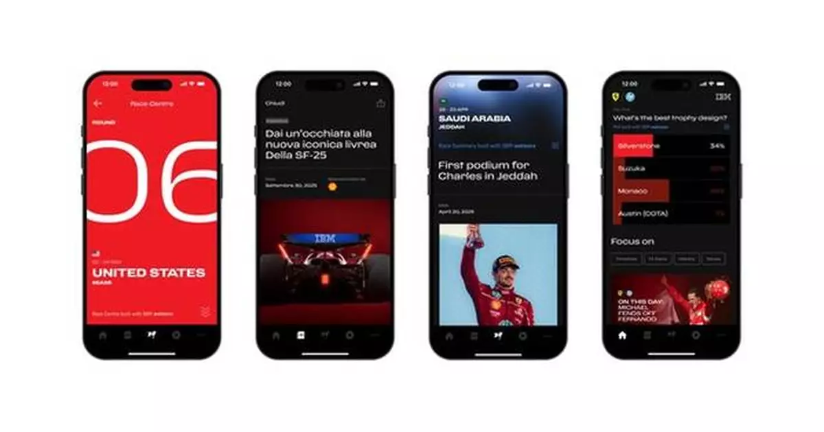 IBM and Scuderia Ferrari HP Debut Reimagined Mobile App to Supercharge Global Formula 1 Fan Experience