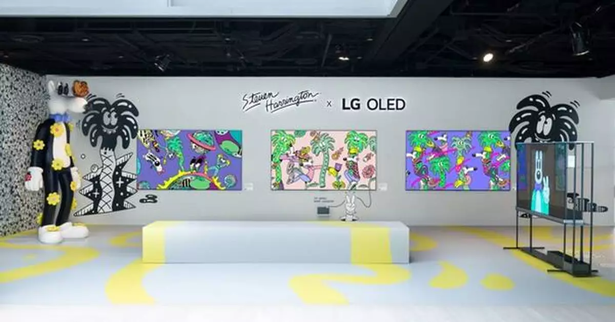 LG OLED X STEVEN HARRINGTON AT FRIEZE NEW YORK: WHERE VIBRANT POP ART MEETS THE TRANSPARENT OLED TV