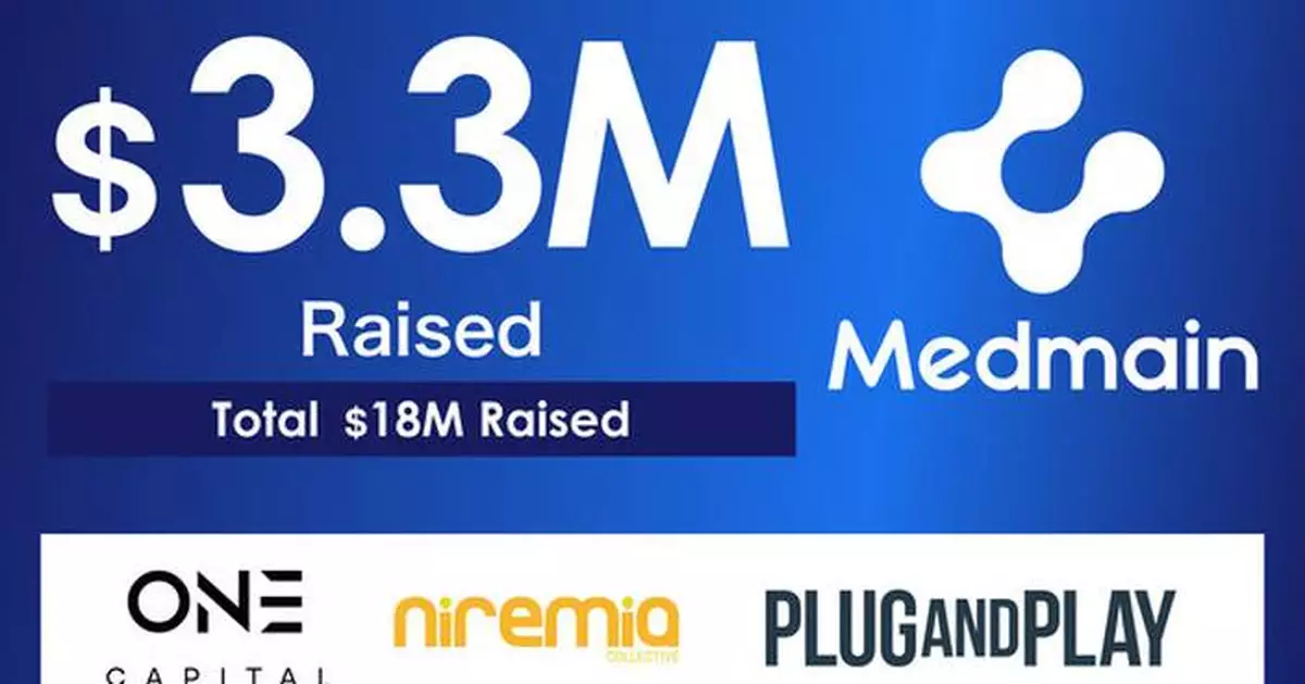 Medmain, a Japanese pathology AI startup, has raised 3.3M USD (total 18M USD), with investments from One Capital, Niremia Collective, and Plug and Play