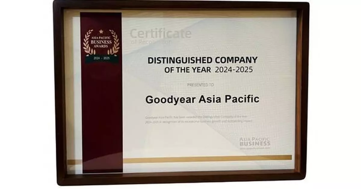 GOODYEAR WINS ASIA PACIFIC BUSINESS AWARDS 2024 - 2025