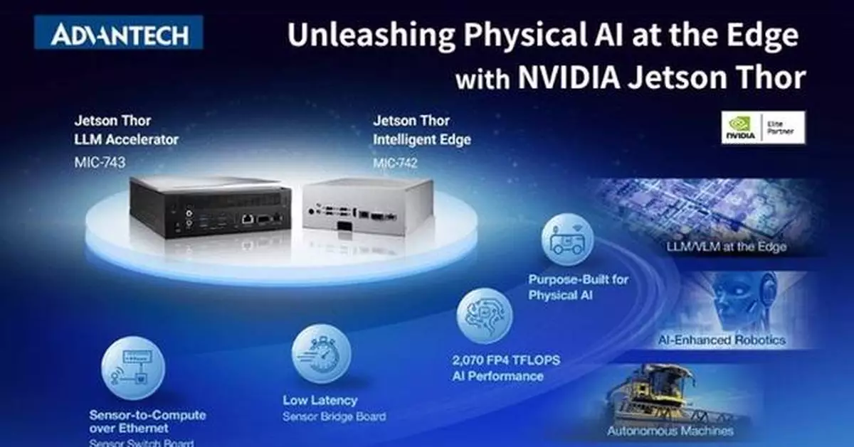 Advantech Demonstrates Live Full-Stack NVIDIA Jetson Thor Integration at COMPUTEX: MIC-743 Powers Next-Gen Physical AI and Robotics Systems