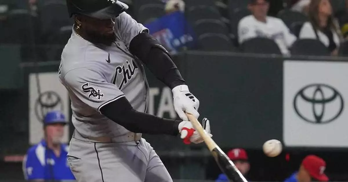 White Sox center fielder Luis Robert Jr. is a late scratch at Texas with thumb soreness