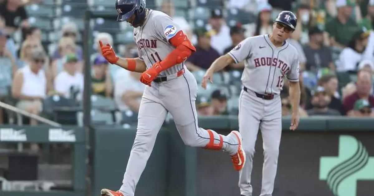 Cam Smith hits 2 of Astros' 5 homers in 13-3 win over Athletics