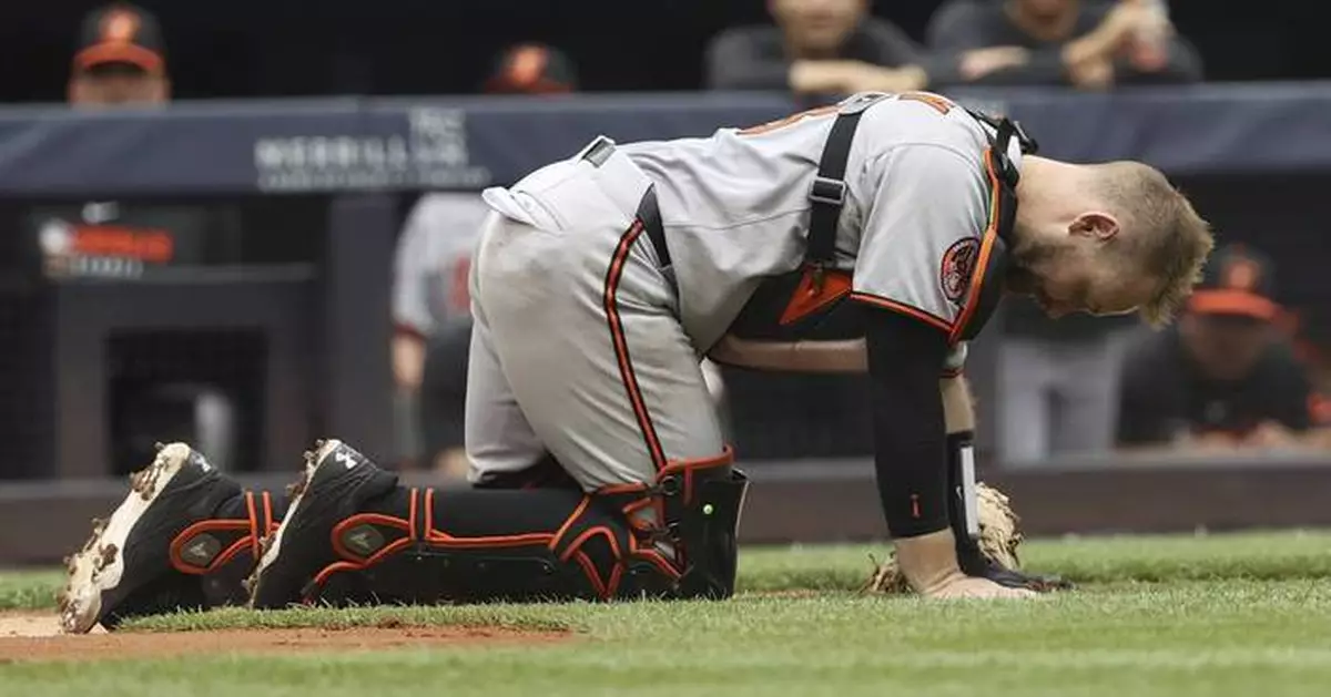 Orioles catcher Maverick Handley leaves game after collision with Yankees' Jazz Chisholm Jr.