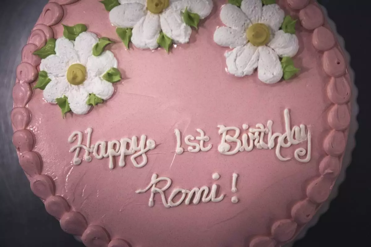 A cake is displayed inside Walmart Supercenter on Wednesday, May 28, 2025, in North Bergen, N.J. (AP Photo/Andres Kudacki)