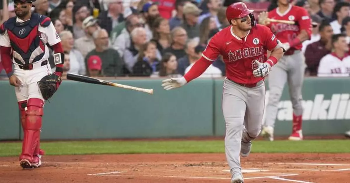Trout bounces back from injury with 3 more hits and his 2nd career homer at Fenway Park
