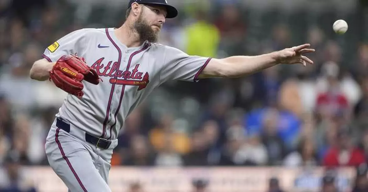 Sale sparkles as Braves snap seven-game skid by beating Brewers 7-1