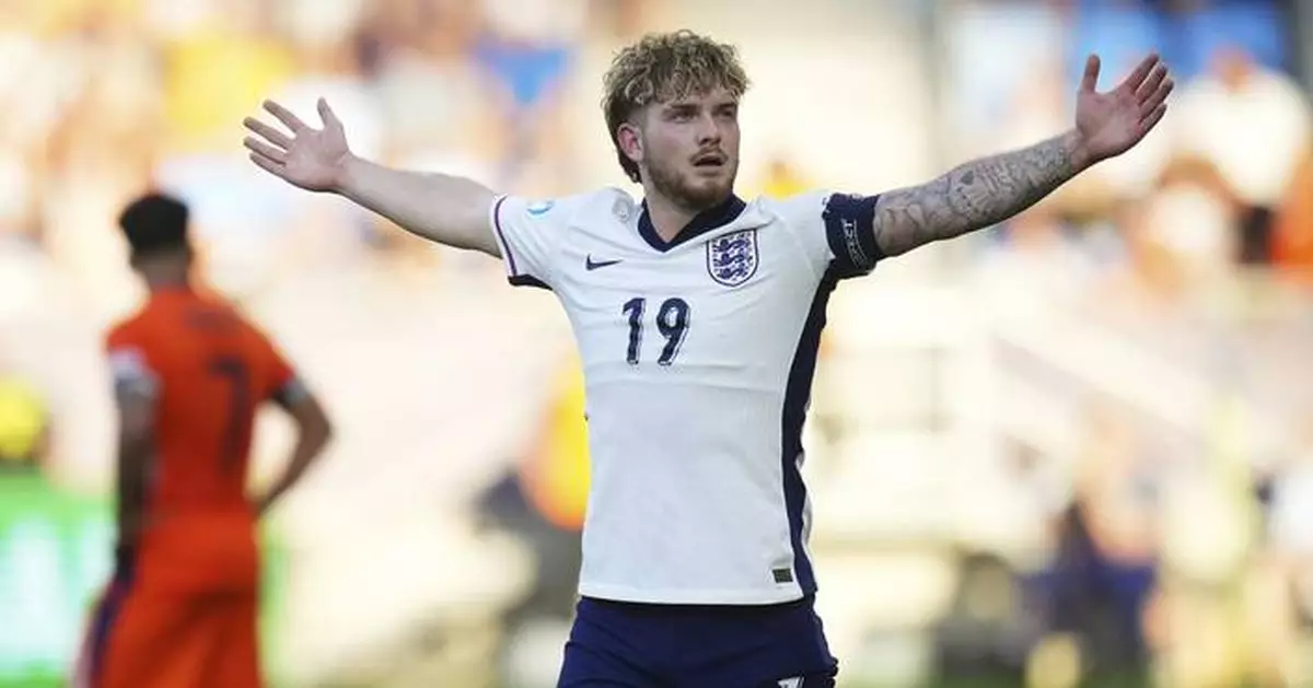 Harvey Elliott shrugs off painful knee-slide celebration to lead England to U-21 final