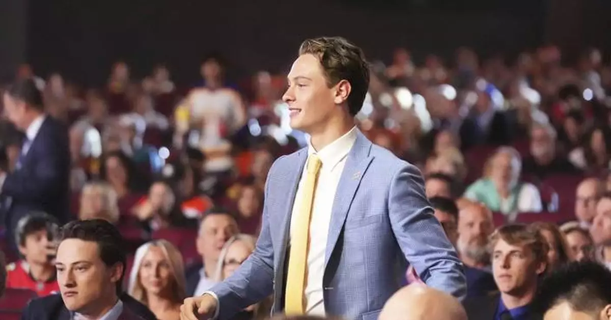 With Adam Sandler announcing his pick, Boston College’s James Hagens happy to be drafted by Bruins