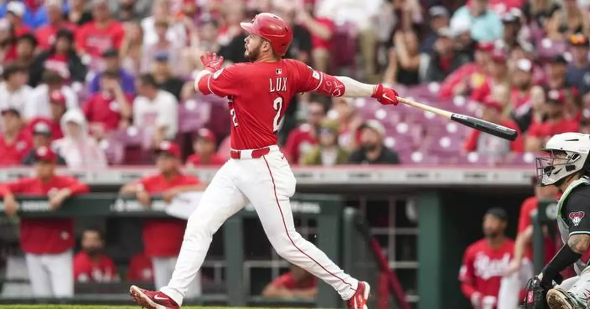 Gavin Lux hits a grand slam, Reds rout Diamondbacks 13-1 for 2nd win of the day