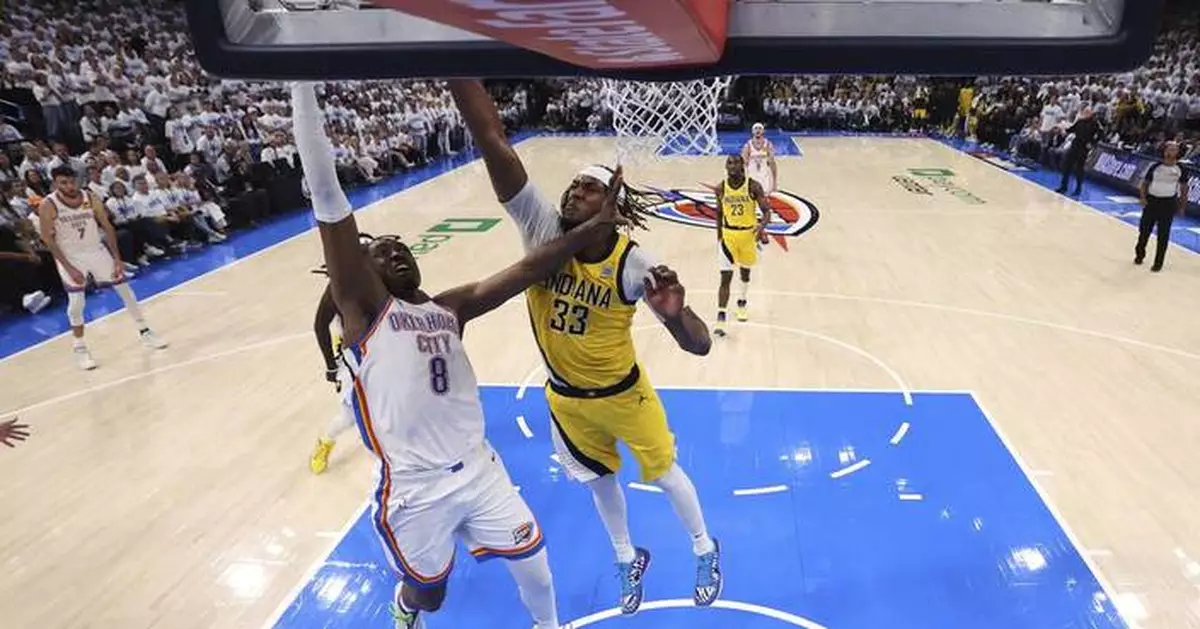 Game 2: Thunder open another big lead and keep control, topping Pacers 123-107 to even NBA Finals