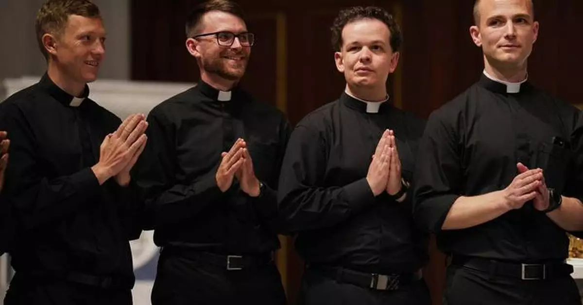 A US diocese defies trends and ordains its largest class of Catholic priests in decades