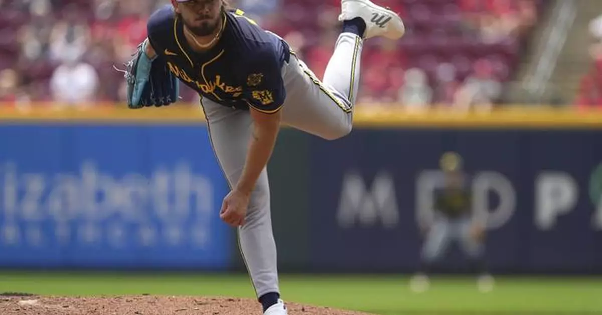 Collins hits 3-run homer, Chourio and Cameron belt 2-run shots as Brewers beat Reds 9-1