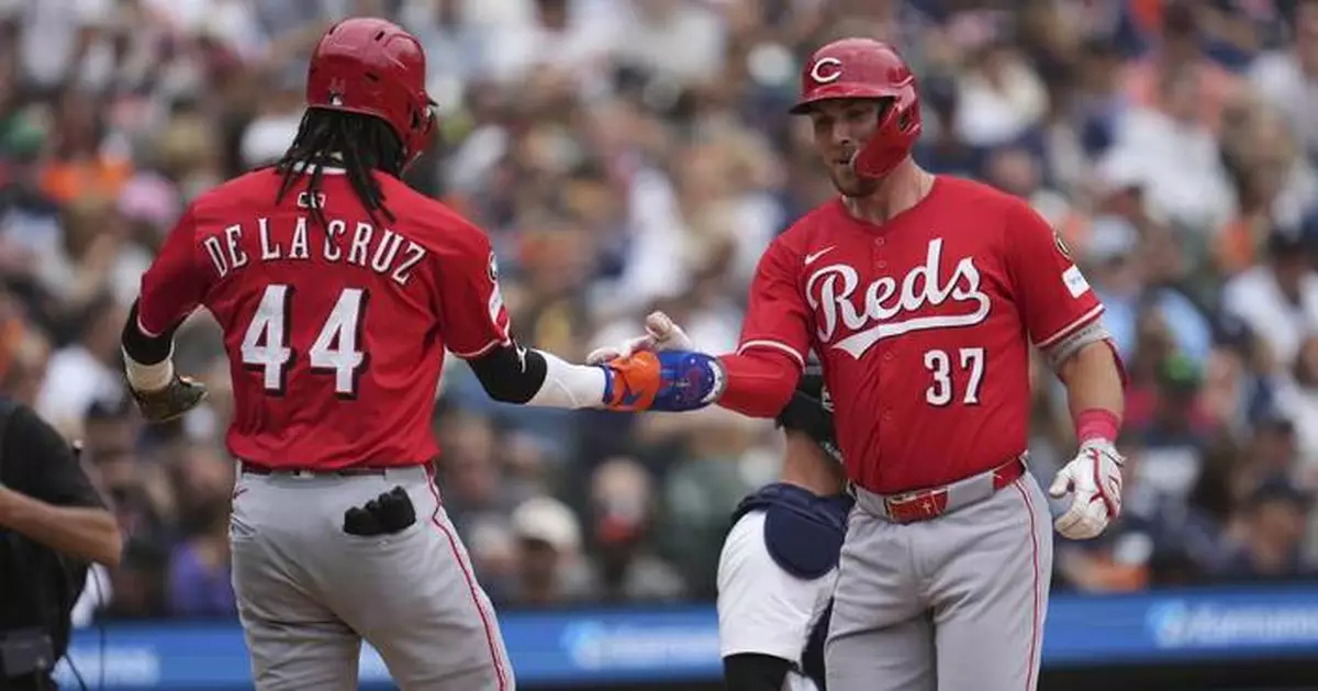 Stephenson hits a grand slam in 6-run fifth as Reds rout Tigers 11-1