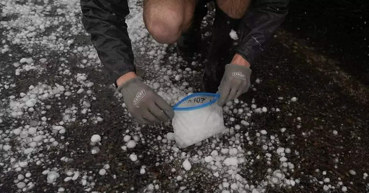 Crushing it. What do you do with 4,000 hailstones that you collect while chasing storms