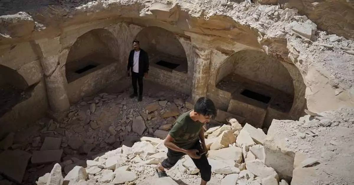 A contractor stumbles upon a Byzantine tomb complex under a destroyed Syrian house