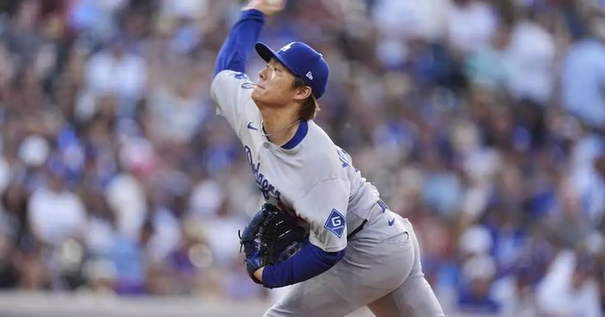 Yamamoto throws 5 sharp innings before rain delay, Muncy hits grand slam as Dodgers beat Rockies 8-1