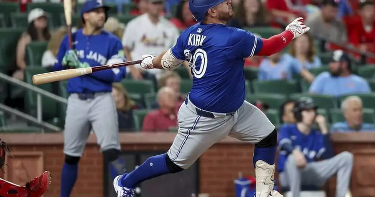 Kirk and Clase lead Blue Jays past Cardinals 5-4 in 10 innings