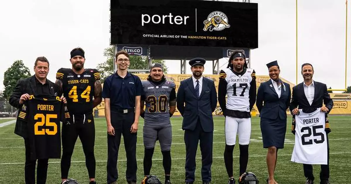 Porter Airlines Takes Flight with the Hamilton Tiger-Cats in Landmark New Partnership