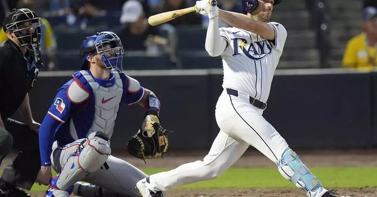 Brandon Lowe hits solo HR, RBI double as Rays beat Rangers 5-4