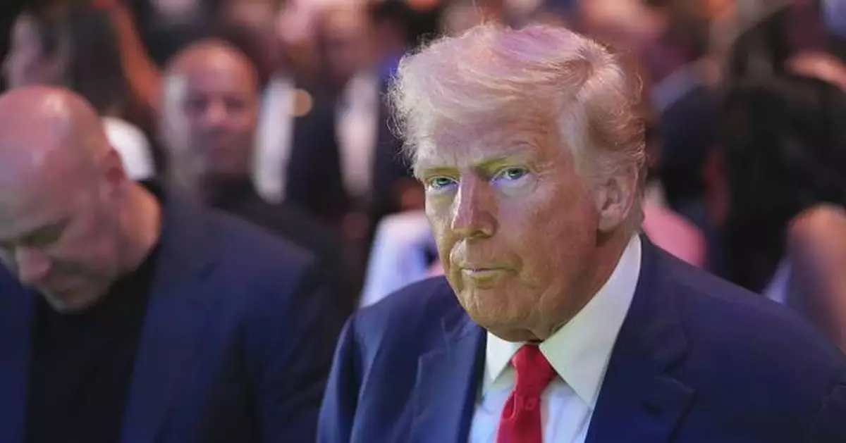 Trump attends UFC championship fight in New Jersey, taking a break from Musk feud for cage fights