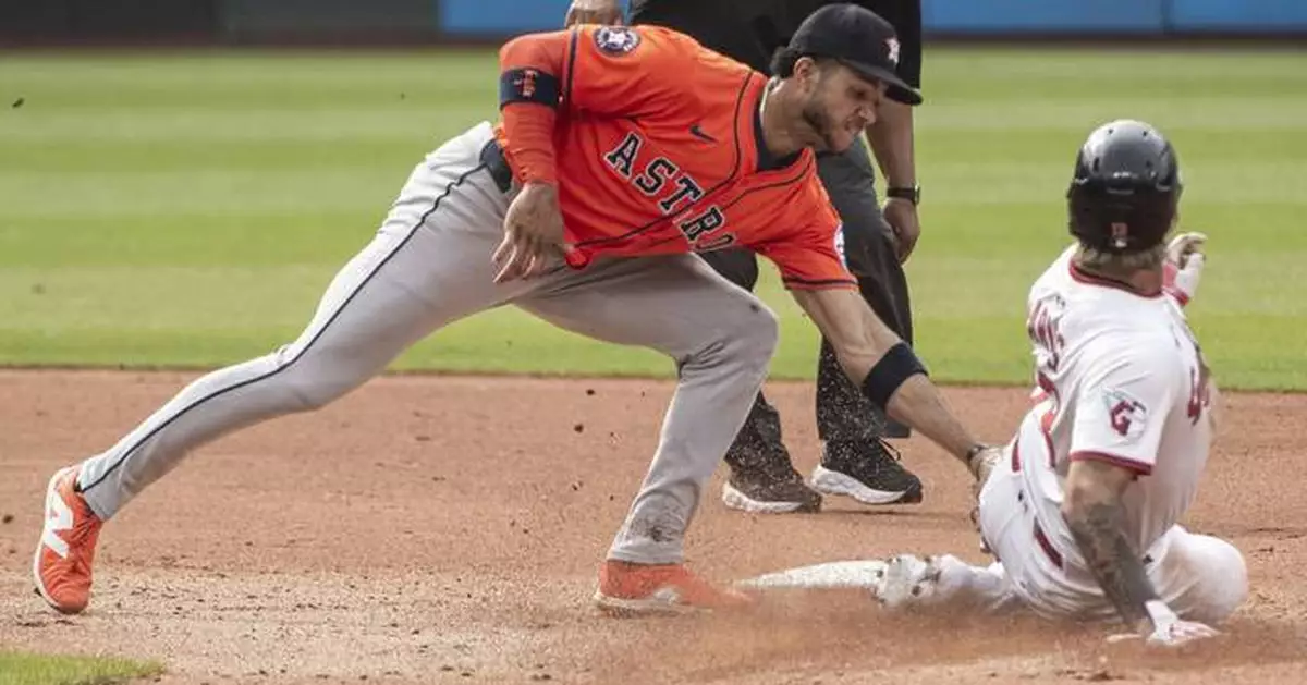 Astros take lead on wild pitch and defeat Guardians 5-3 in 10 innings