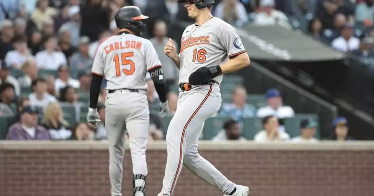 Rutschman's homer and Kjerstad's 2-run triple send Orioles past Mariners 3-2 for 5th straight win