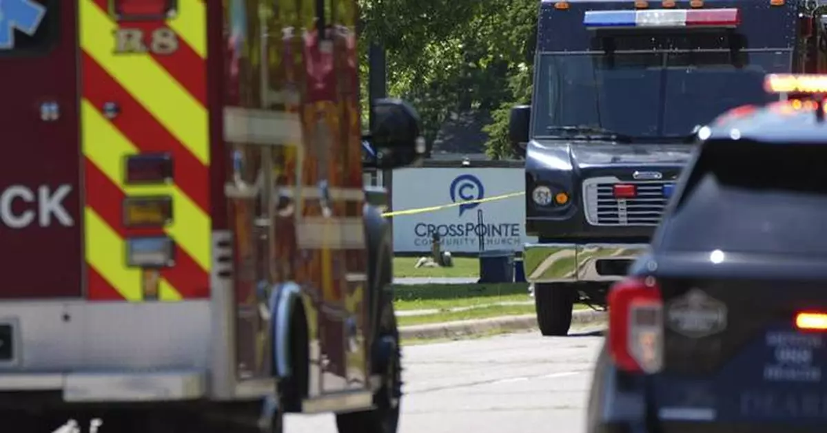 Police say a man opened fire outside a church before staff fatally shot him, averting mass shooting